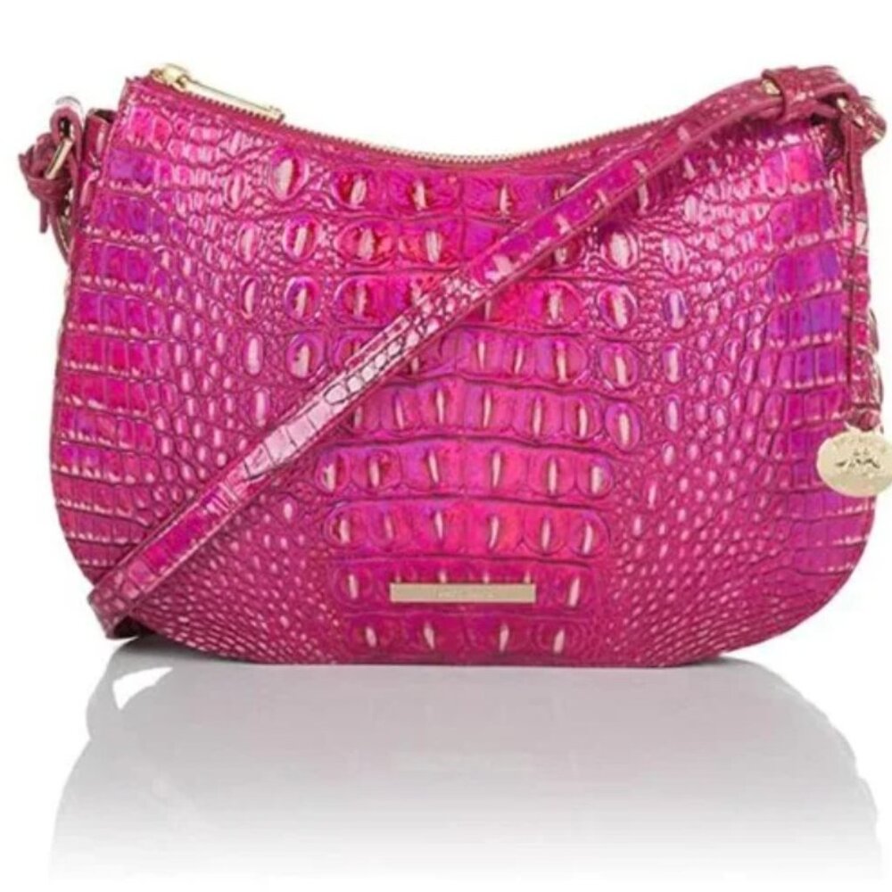 Brahmin Shayna Leather Crossbody - Pink Paradise
